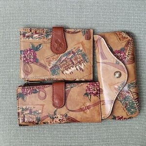 NWOT Patricia Nash 3 piece Leather Set My European Trip